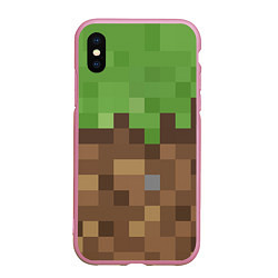 Чехол iPhone XS Max матовый Earth - Minecraft