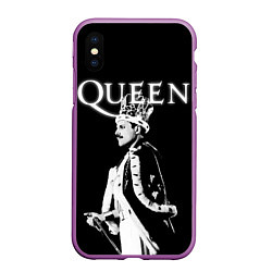 Чехол iPhone XS Max матовый Queen Freddie Mercury король