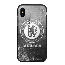 Чехол iPhone XS Max матовый Chelsea - grey gradient