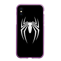 Чехол iPhone XS Max матовый Black SpiderMan