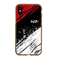 Чехол iPhone XS Max матовый Mass Effect - Merry Christmas