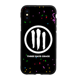 Чехол iPhone XS Max матовый Three Days Grace конфети