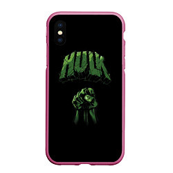 Чехол iPhone XS Max матовый Hulk punch