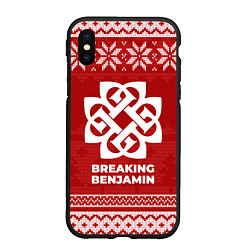 Чехол iPhone XS Max матовый Новогодний Breaking Benjamin