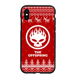 Чехол iPhone XS Max матовый Новогодний The Offspring с оленями