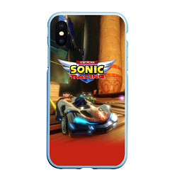 Чехол iPhone XS Max матовый Team Sonic racing - video game