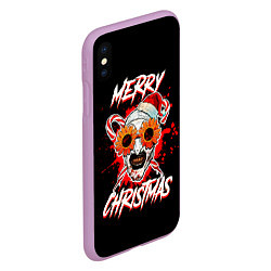 Чехол iPhone XS Max матовый Merry Christmas Terrifier, цвет: 3D-сиреневый — фото 2