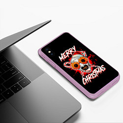 Чехол iPhone XS Max матовый Merry Christmas Terrifier, цвет: 3D-сиреневый — фото 2