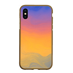 Чехол iPhone XS Max матовый Яркий градиент