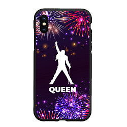 Чехол iPhone XS Max матовый Праздничный Queen