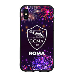 Чехол iPhone XS Max матовый Праздничный Roma