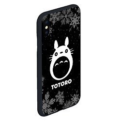 Чехол iPhone XS Max матовый Снежный Totoro, цвет: 3D-черный — фото 2