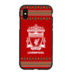 Чехол iPhone XS Max матовый Liverpool new year