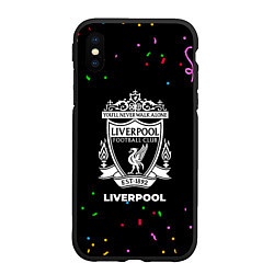 Чехол iPhone XS Max матовый Liverpool конфети