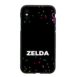 Чехол iPhone XS Max матовый Zelda конфети