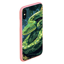 Чехол iPhone XS Max матовый Змея на дереве, цвет: 3D-баблгам — фото 2