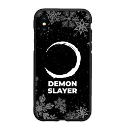 Чехол iPhone XS Max матовый Снежный Demon Slayer