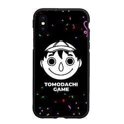 Чехол iPhone XS Max матовый Tomodachi Game конфети