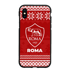 Чехол iPhone XS Max матовый Новогодний Roma