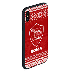 Чехол iPhone XS Max матовый Новогодний Roma, цвет: 3D-черный — фото 2