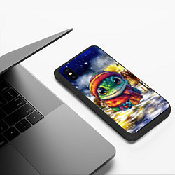 Чехол iPhone XS Max матовый Новогодняя змейка милая, цвет: 3D-черный — фото 2