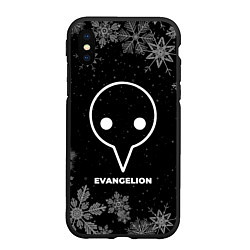 Чехол iPhone XS Max матовый Снежный Evangelion