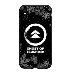 Чехол iPhone XS Max матовый Снежный Ghost of Tsushima