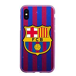 Чехол iPhone XS Max матовый Barcelona, цвет: 3D-фиолетовый