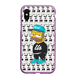 Чехол iPhone XS Max матовый Bart Just Us, цвет: 3D-фиолетовый