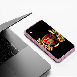 Чехол iPhone XS Max матовый Arsenal, цвет: 3D-розовый — фото 2