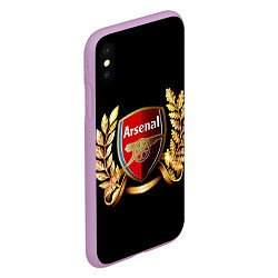 Чехол iPhone XS Max матовый Arsenal, цвет: 3D-сиреневый — фото 2