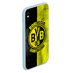 Чехол iPhone XS Max матовый Borussia Dortmund, цвет: 3D-голубой — фото 2