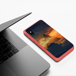 Чехол iPhone XS Max матовый 30 seconds to mars, цвет: 3D-красный — фото 2