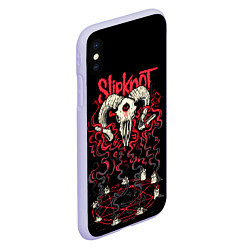 Чехол iPhone XS Max матовый Slipknot, цвет: 3D-светло-сиреневый — фото 2