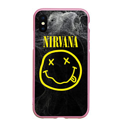 Чехол iPhone XS Max матовый Nirvana Smoke, цвет: 3D-розовый