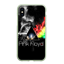 Чехол iPhone XS Max матовый Pink Floyd, цвет: 3D-салатовый