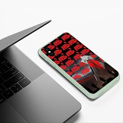 Чехол iPhone XS Max матовый Pink Floyd Pattern, цвет: 3D-салатовый — фото 2