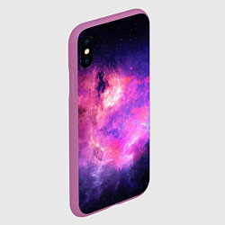 Чехол iPhone XS Max матовый Космос, цвет: 3D-фиолетовый — фото 2