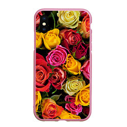 Чехол iPhone XS Max матовый Ассорти из роз