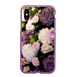 Чехол iPhone XS Max матовый Весенние цветы