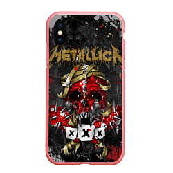 Чехол iPhone XS Max матовый Metallica XXX, цвет: 3D-баблгам