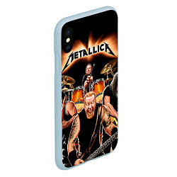 Чехол iPhone XS Max матовый Metallica Band, цвет: 3D-голубой — фото 2