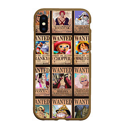 Чехол iPhone XS Max матовый One Piece, цвет: 3D-коричневый