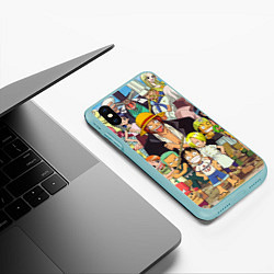 Чехол iPhone XS Max матовый One Piece, цвет: 3D-мятный — фото 2