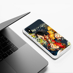 Чехол iPhone XS Max матовый One Piece, цвет: 3D-белый — фото 2