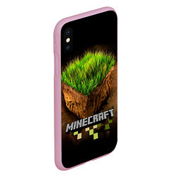 Чехол iPhone XS Max матовый Майнкрафт, цвет: 3D-розовый — фото 2