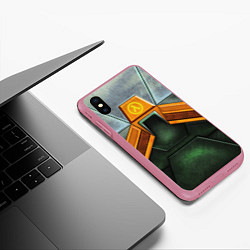 Чехол iPhone XS Max матовый Gordon Freeman: Costume, цвет: 3D-малиновый — фото 2