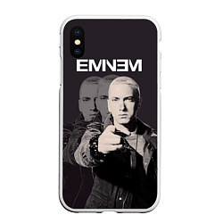 Чехол iPhone XS Max матовый Eminem: You, цвет: 3D-белый