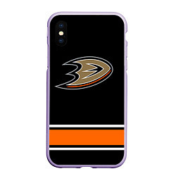 Чехол iPhone XS Max матовый Anaheim Ducks Selanne