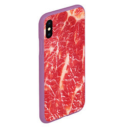 Чехол iPhone XS Max матовый Мясо, цвет: 3D-фиолетовый — фото 2